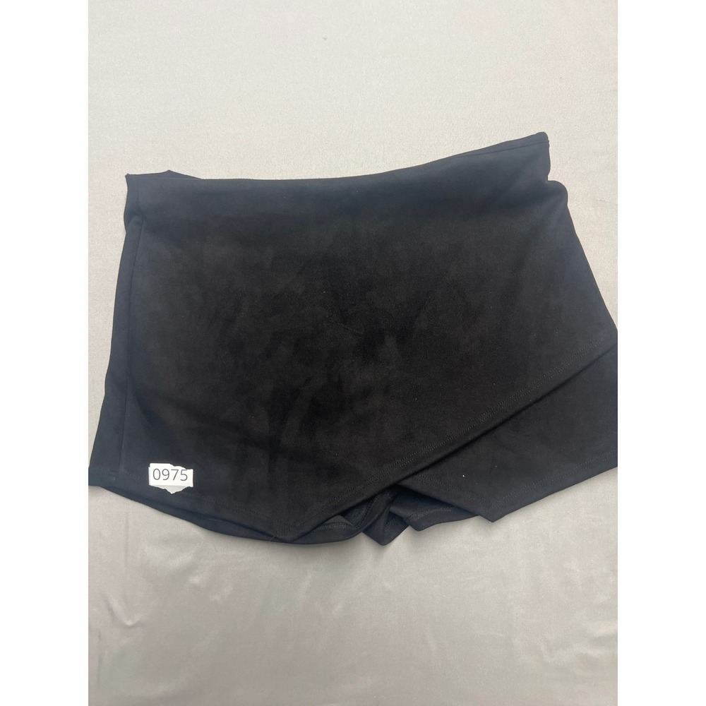Blue Blush Black Faux Suede Wrap Front Envelope Skort BP4025-13 Large